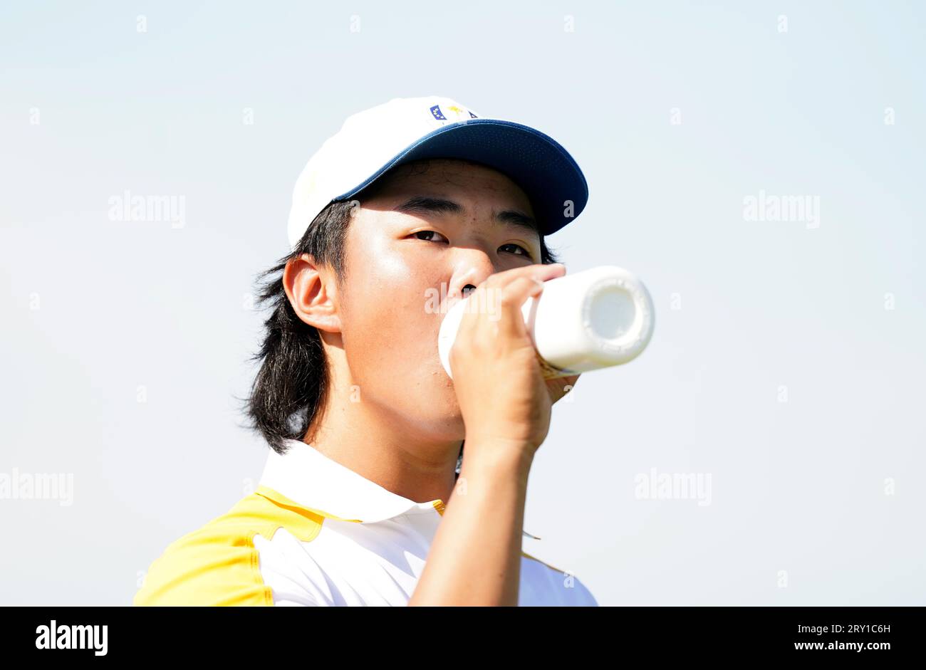 Il team europeo Kris Kimm durante la Junior Ryder Cup Singles al Marco Simone Golf and Country Club di Roma, in vista della Ryder Cup 2023. Data foto: Giovedì 28 settembre 2023. Foto Stock