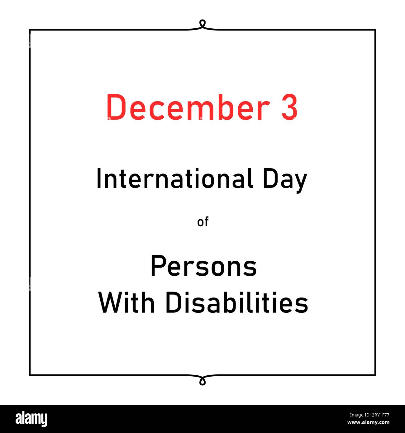 Giornata internazionale delle persone con disabilità il 3 dicembre. Poster di annuncio sui social media. Illustrazione Vettoriale