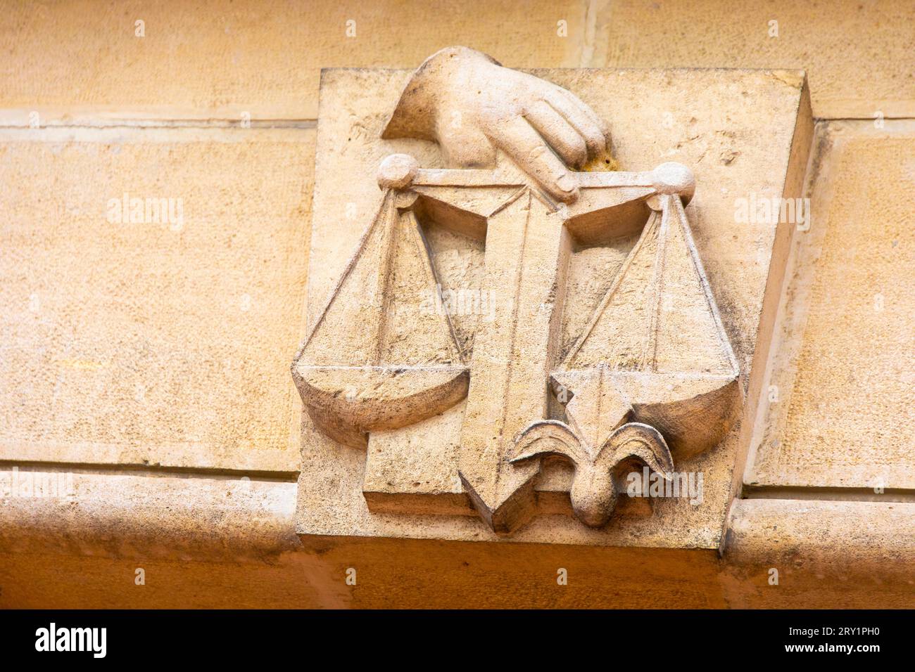 Simbolo di giustizia Foto Stock