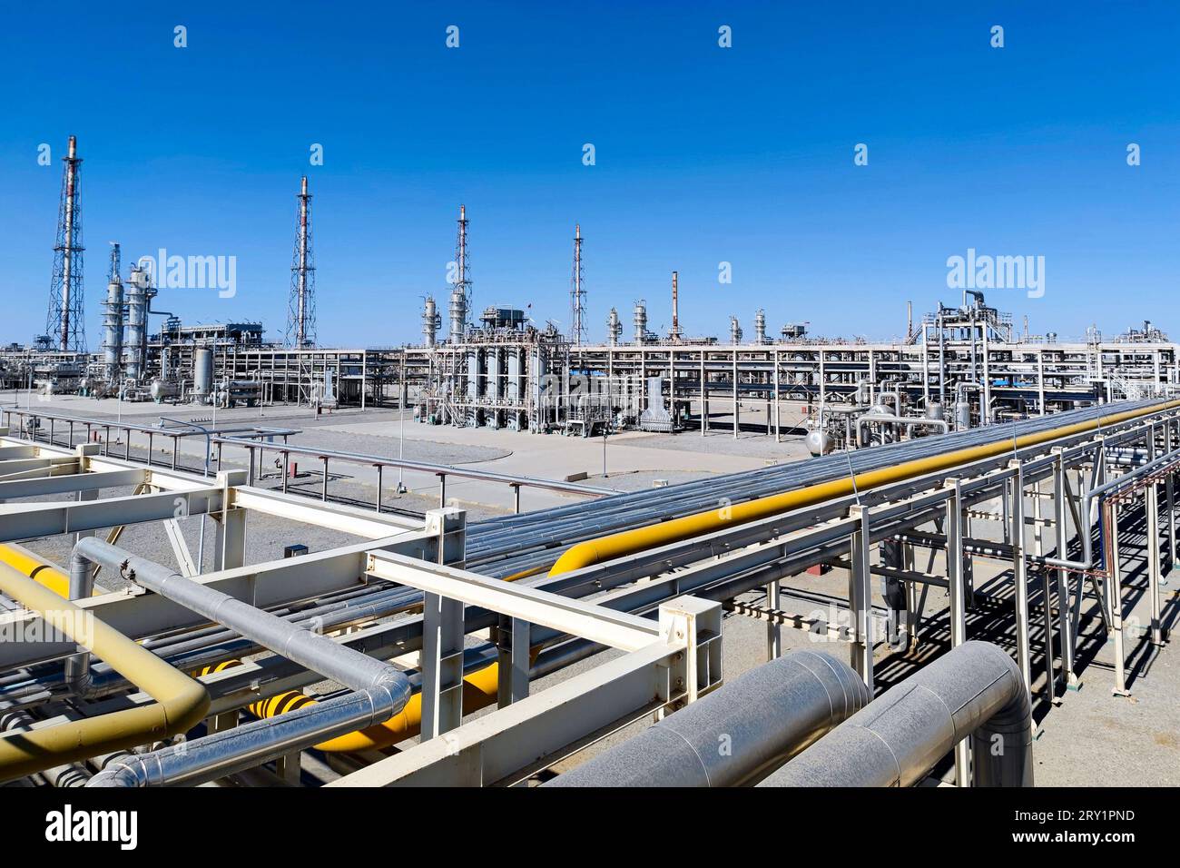 TUKMENISTAN, TUKMENISTAN - 21 SETTEMBRE 2023 - Petrochina Turkmenistan gas Processing Plant, 21 settembre 2023. Foto Stock