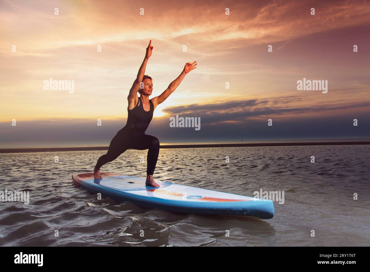 Paddle Yoga Foto Stock