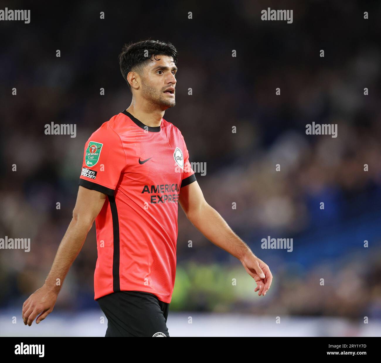 Londra, Inghilterra, 27 settembre 2023. Mahmoud Dahoud di Brighton durante la partita della Carabao Cup a Stamford Bridge, Londra. Il credito fotografico dovrebbe essere: David Klein / Sportimage Foto Stock