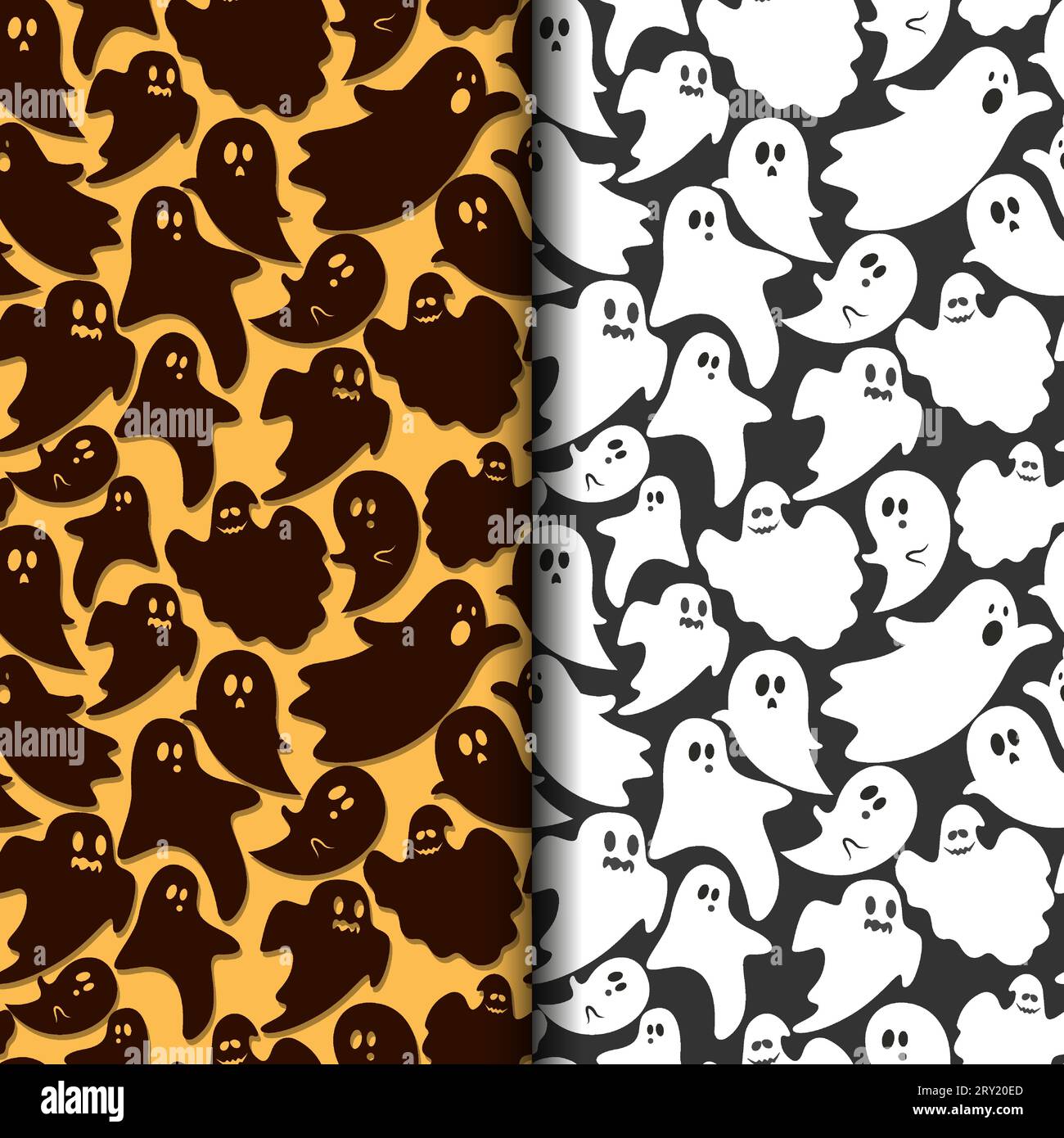 Set di fantasie fantasma per Halloween Illustrazione Vettoriale