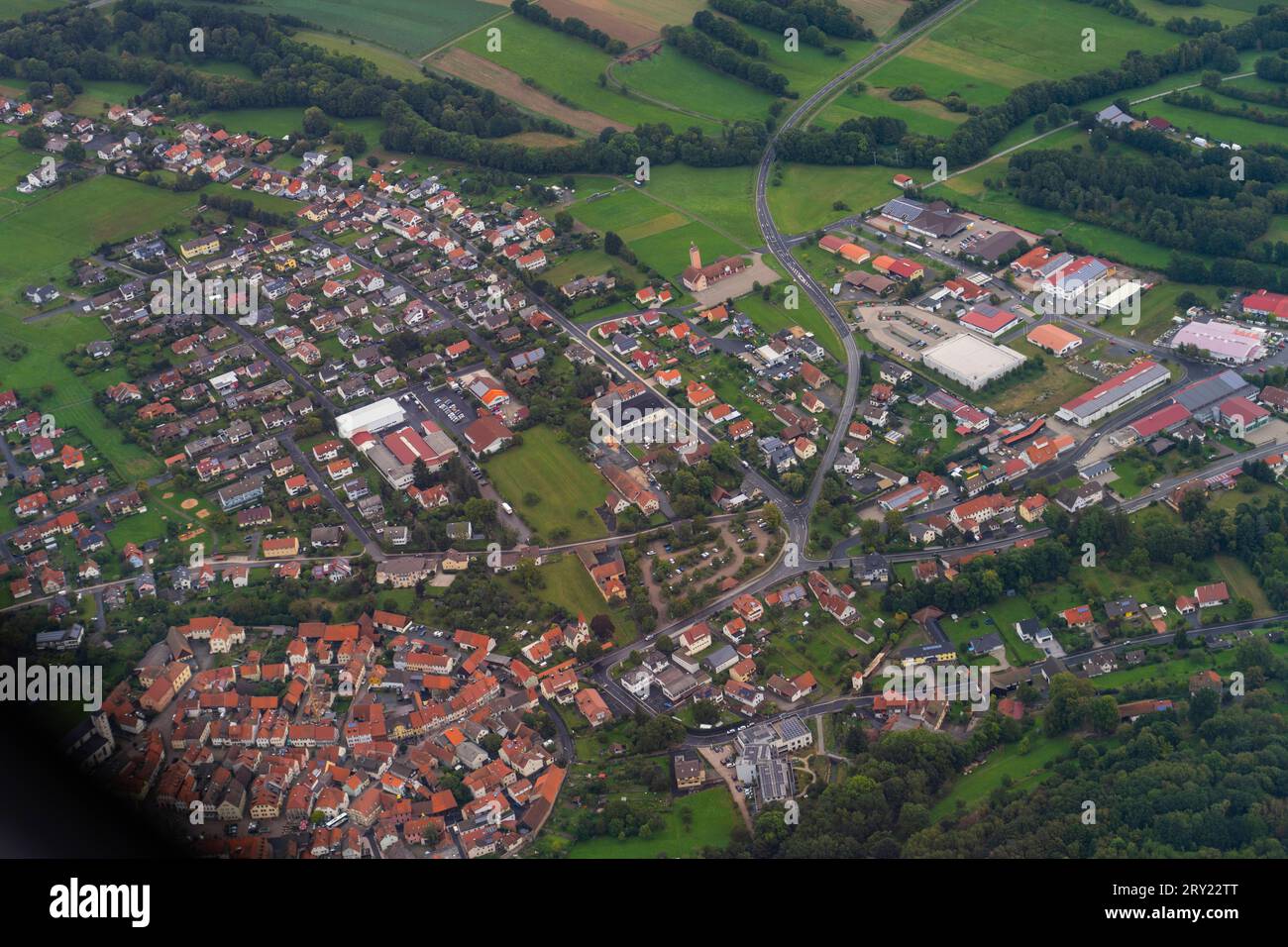 Bischofsheim Landkreis Rhön-Grabfeld a Bayern in der Rhön. *** Bischofsheim County Rhön Grabfeld in Baviera, sui monti Rhön Foto Stock