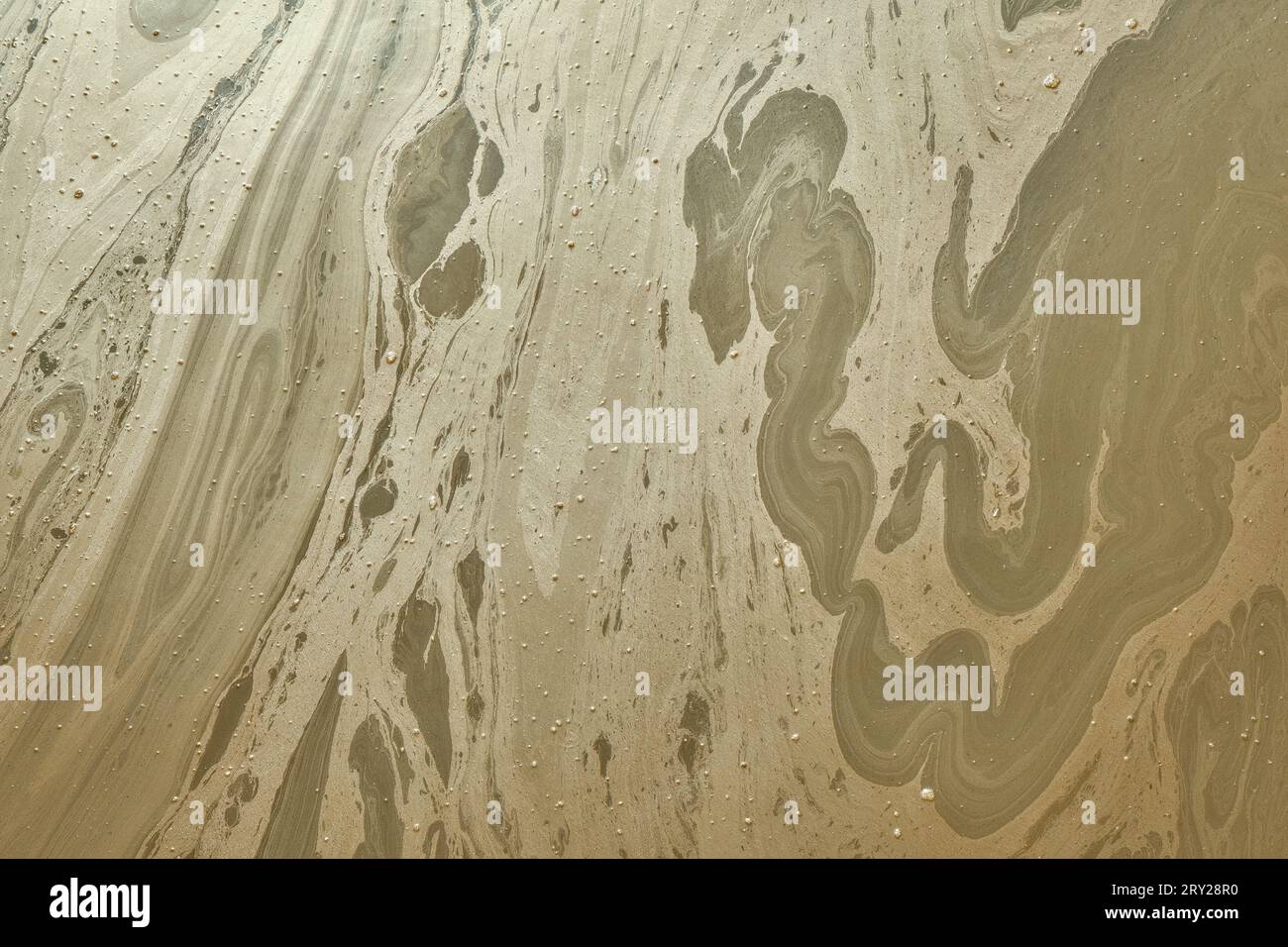 Swirling Liquid Gold sembra Jupiter Landscape Foto Stock