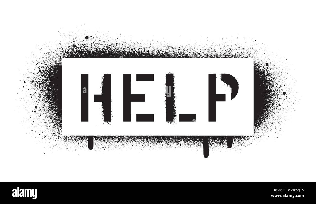 Citazione di avviso isolata DELLA GUIDA. Stencil per graffiti con vernice spray. Illustrazione Vettoriale