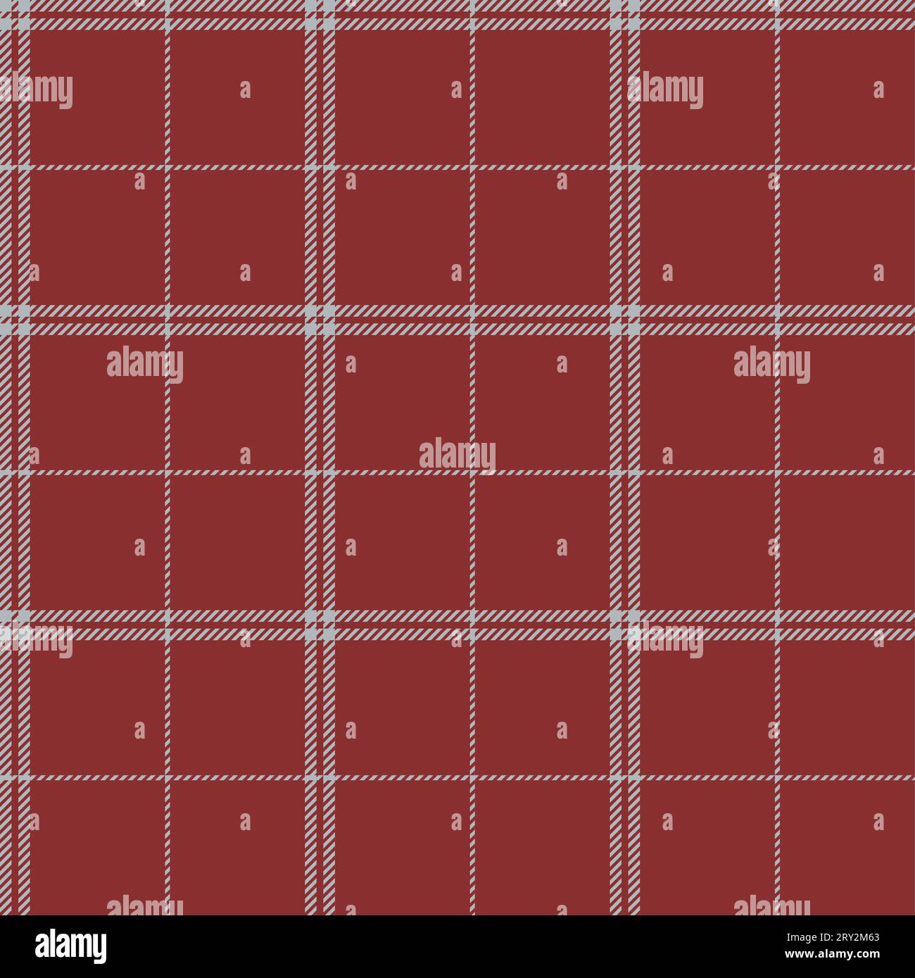 Motivo tartan (a quadri) senza cuciture. Strisce grigie e sfondo rosso. Stile scozzese, taglialegna e hipster. Illustrazione Vettoriale