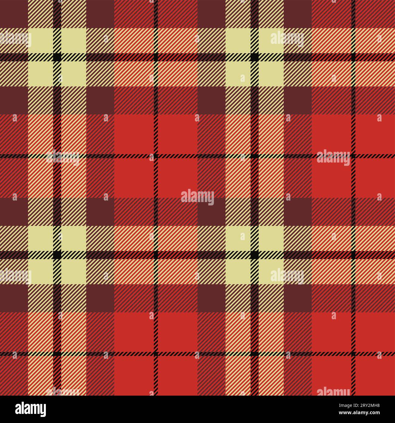 Motivo a quadri (tartan). Strisce rosse, marroni, beige e nere. Stile scozzese, taglialegna e hipster. Illustrazione Vettoriale