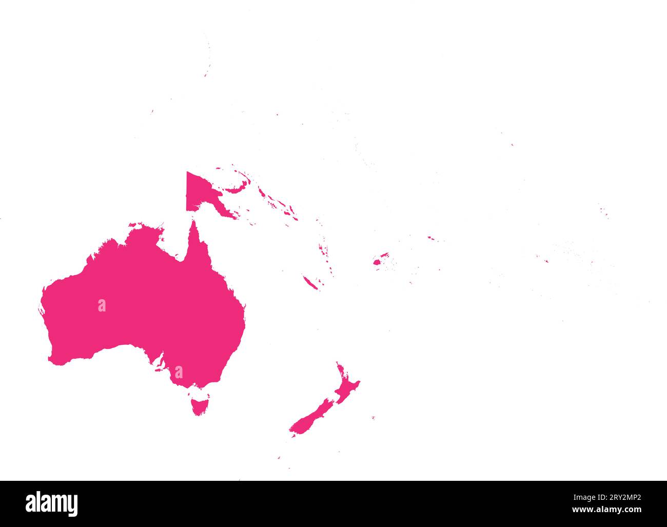 Mappa colore ROSA CMYK dell'OCEANIA Illustrazione Vettoriale