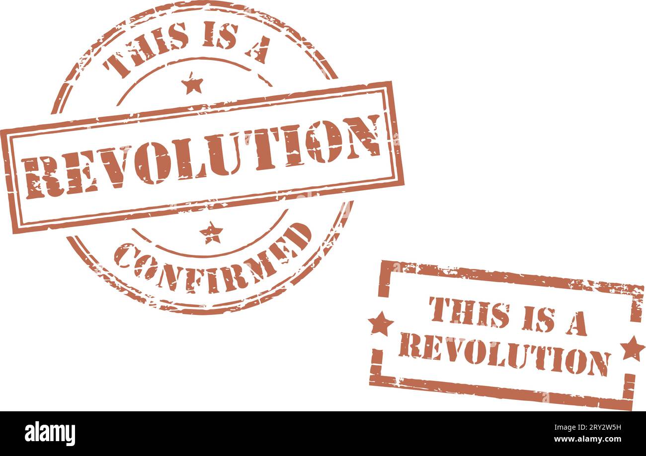 Il grunge timbra "Revolution". Antifa e Black Lives Matter Concept. Illustrazione Vettoriale