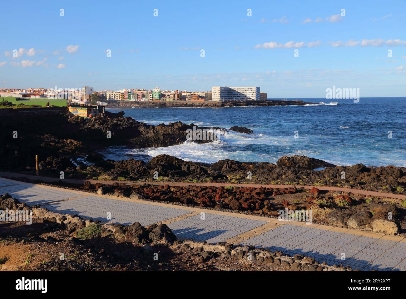 Telde, Gran Canaria - passeggiata costiera a la Garita. Foto Stock