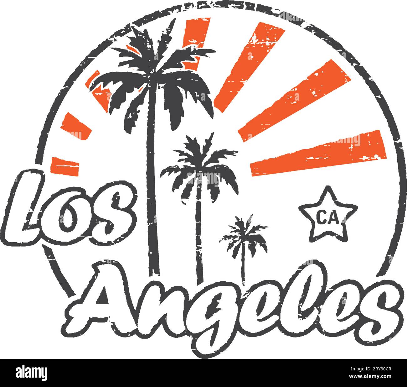 Grunge stamp ''Los Angeles'' Illustrazione Vettoriale