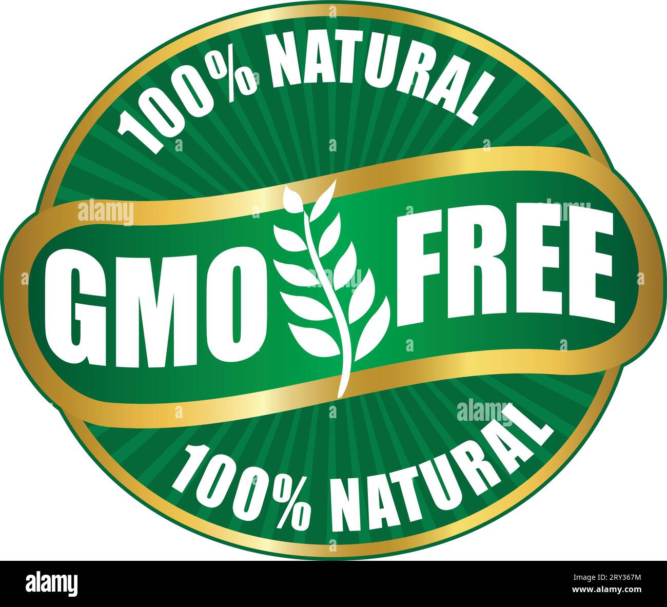 Etichetta libera da OGM.vettore Illustrazione Vettoriale
