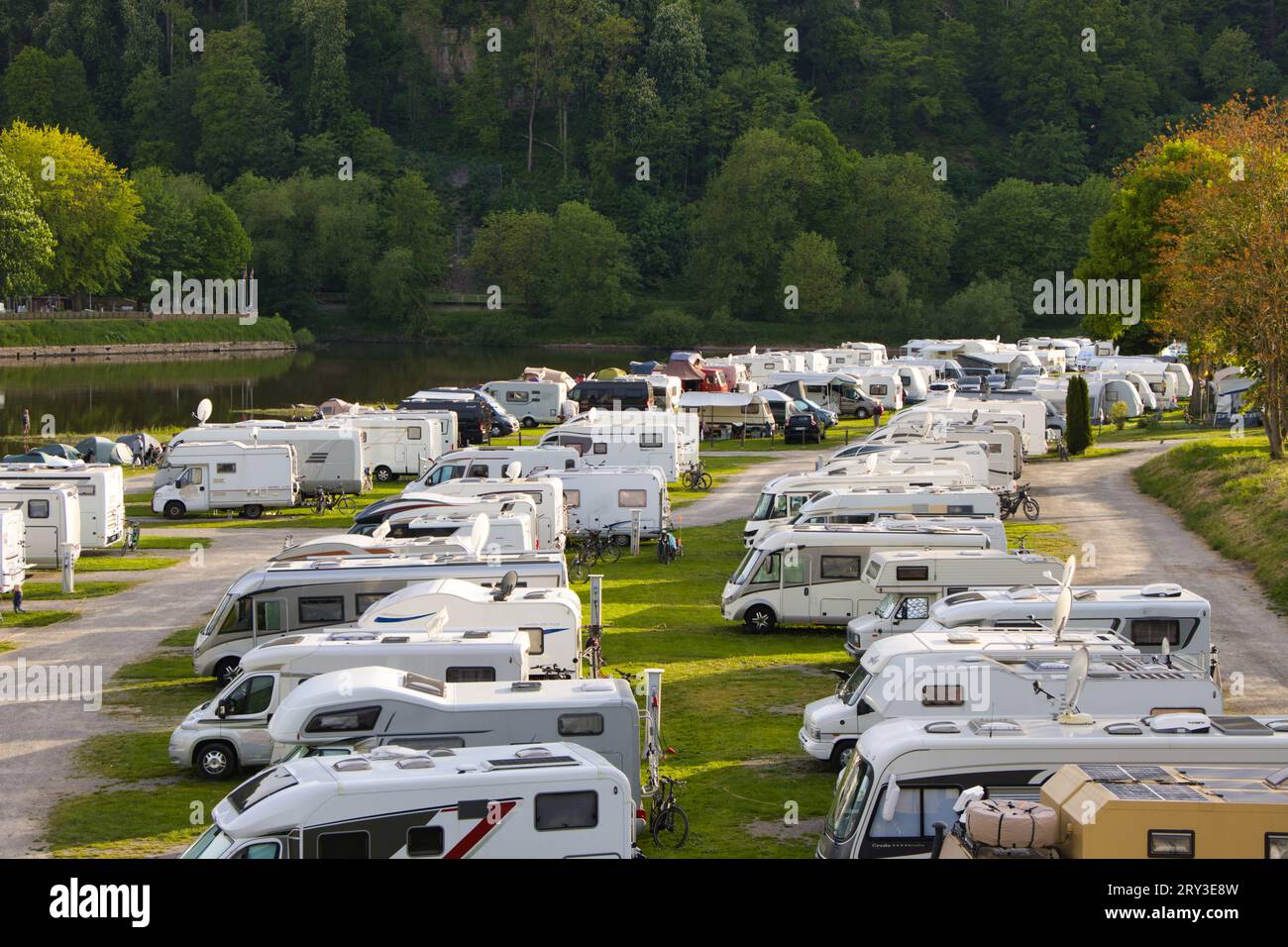 Camper Bad Karlshafen-Germania Foto Stock