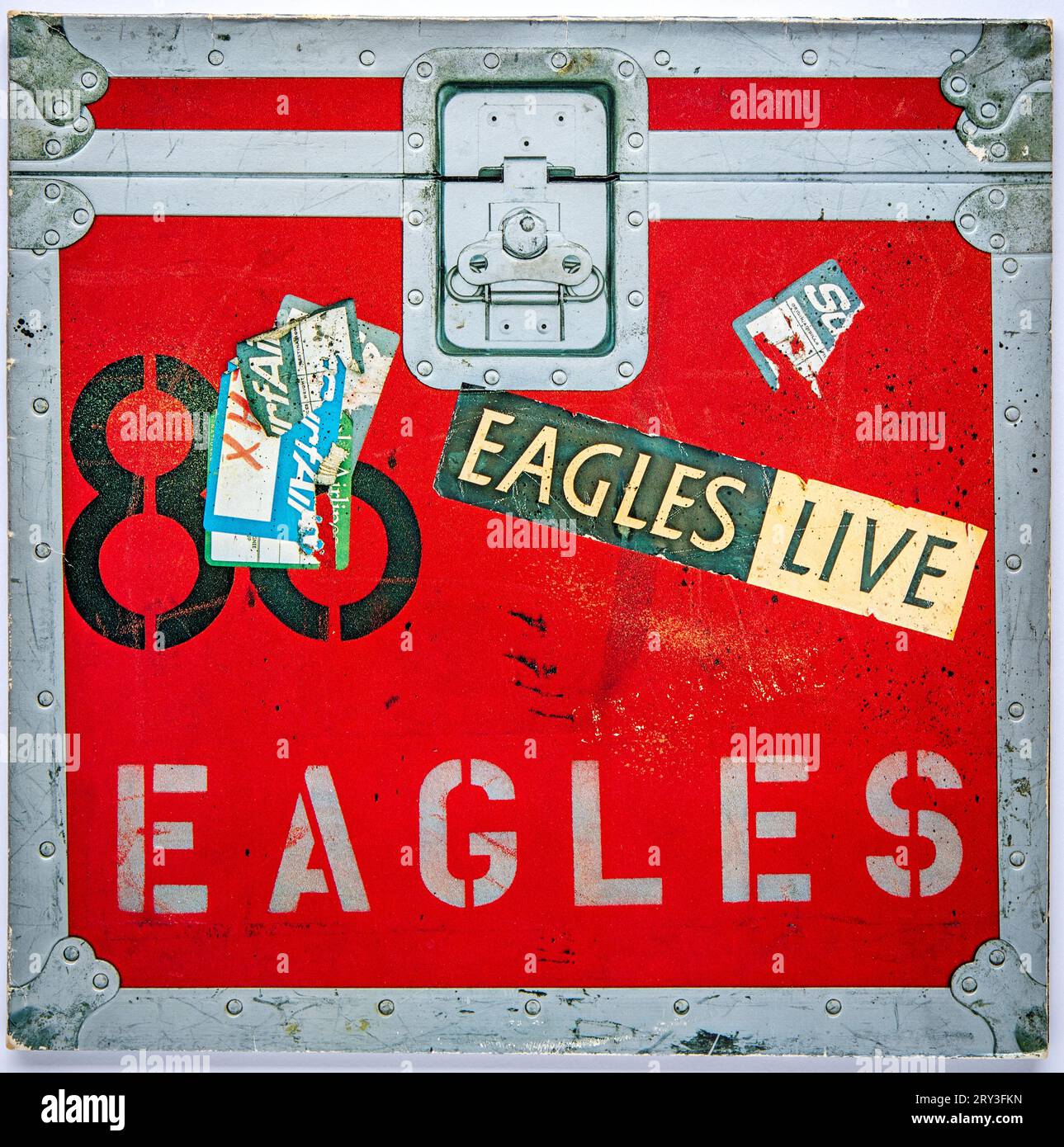 Cover LP del doppio album Eagles Live, che è stato pubblicato nel 1980 Foto Stock