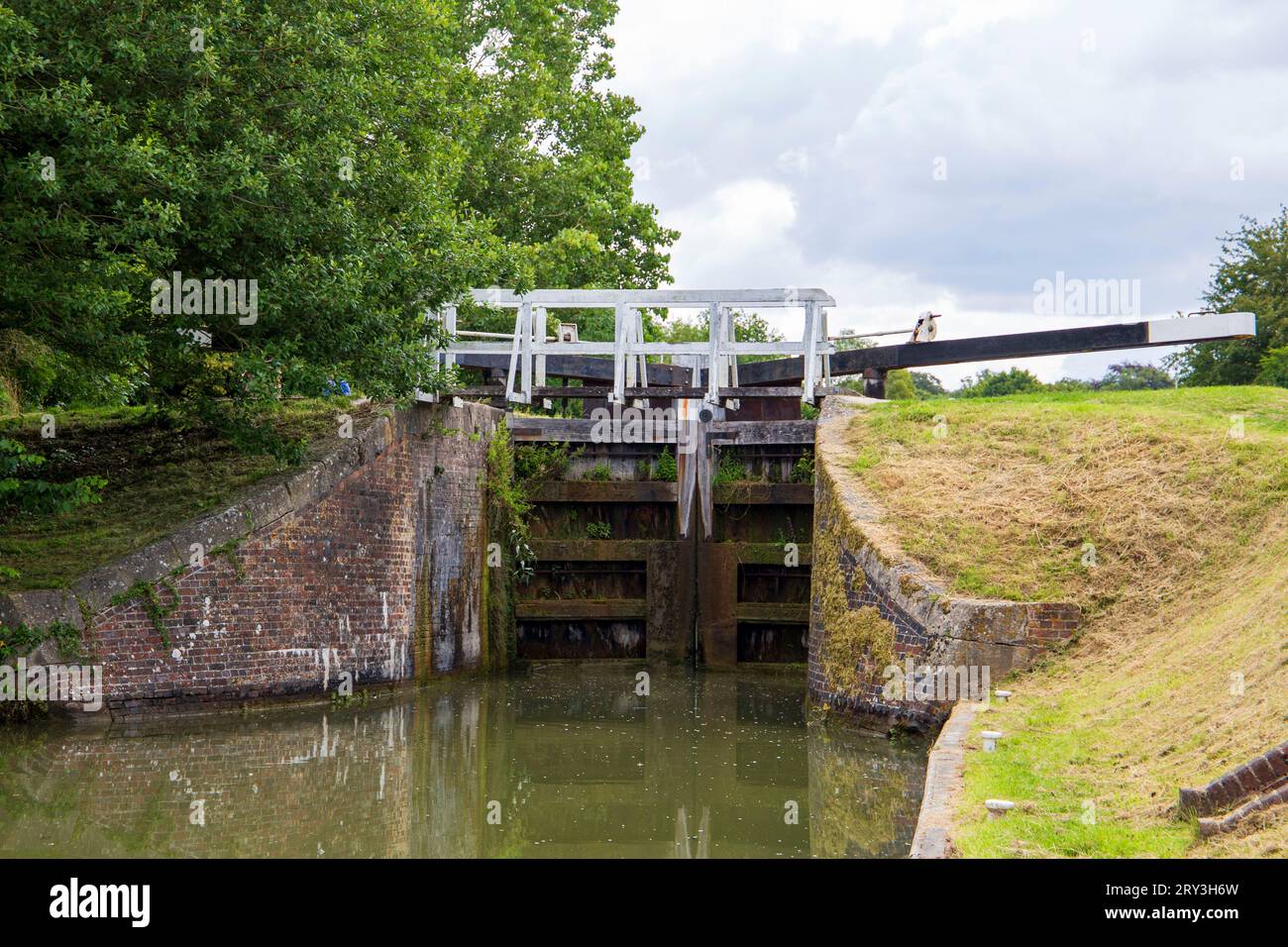 Lock Gate Kennet & Avon Canal Devizes Wiltshire Regno Unito Foto Stock