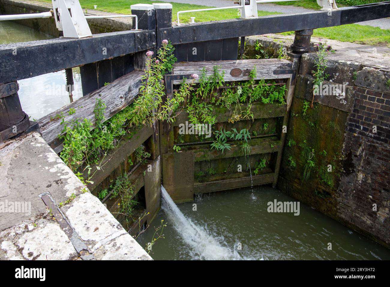Lock Gate Kennet & Avon Canal Devizes Wiltshire Regno Unito Foto Stock