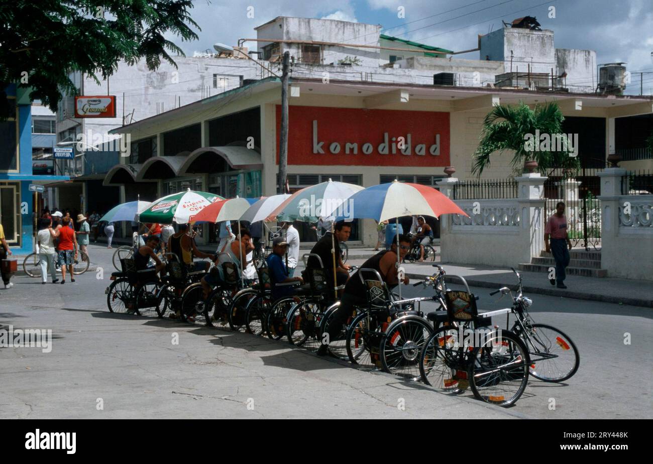 Taxi per biciclette, Holguin, Cuba Foto Stock