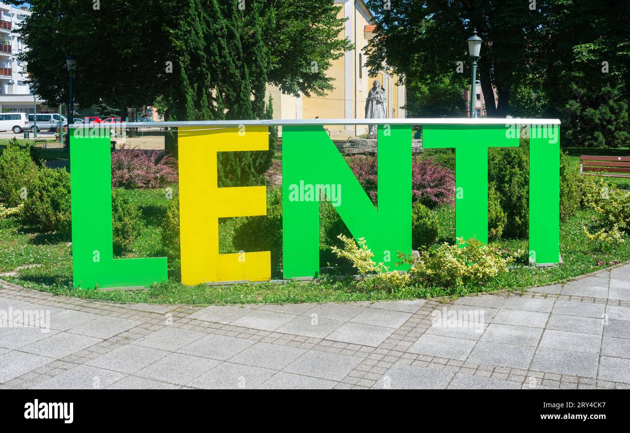 Lenti, Ungheria - 15 luglio 2023: Lenti, è una città ungherese, nella contea di Zala, vicino al confine sloveno, croato e austriaco. Foto Stock