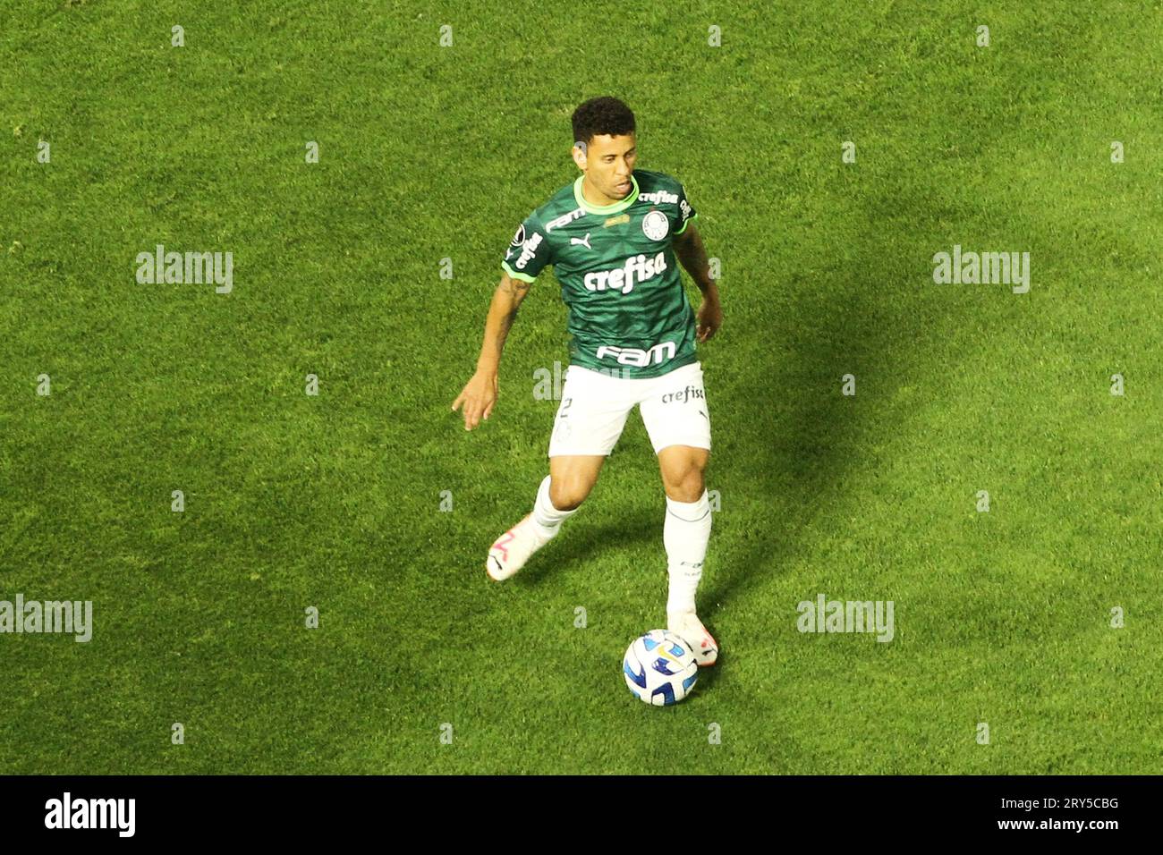 Buenos Aires, Argentina, 28 settembre 2023, Marcos Rocha di Palmeiras durante la semifinale della CONMEBOL Libertadores Cup allo Stadio la Bombonera ( Credit: Néstor J. Beremblum/Alamy Live News Foto Stock