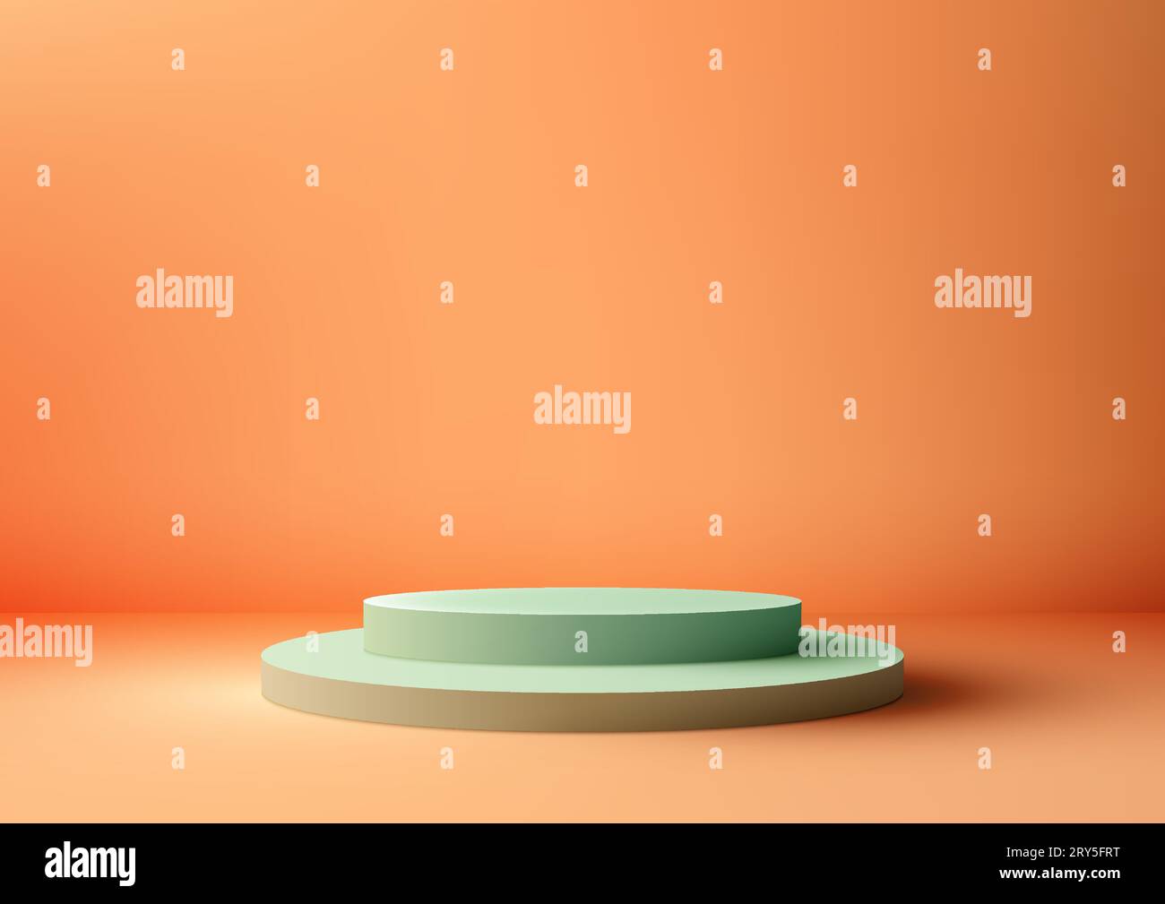 Questo soft mockup a podio verde è perfetto per creare espositori semplici ed eleganti. Illustrazione vettoriale Illustrazione Vettoriale