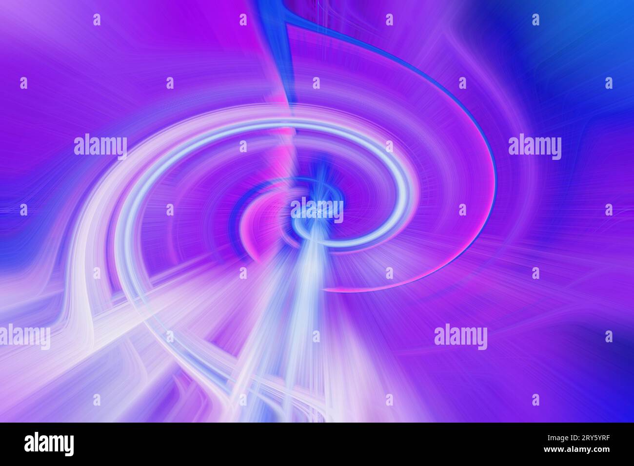 cattura l'essenza dell'arte e della tecnologia grazie a colori sfumati sfumati con movimento radiale sfondo rosso, arancione, verde, viola e blu multicolore misto Foto Stock