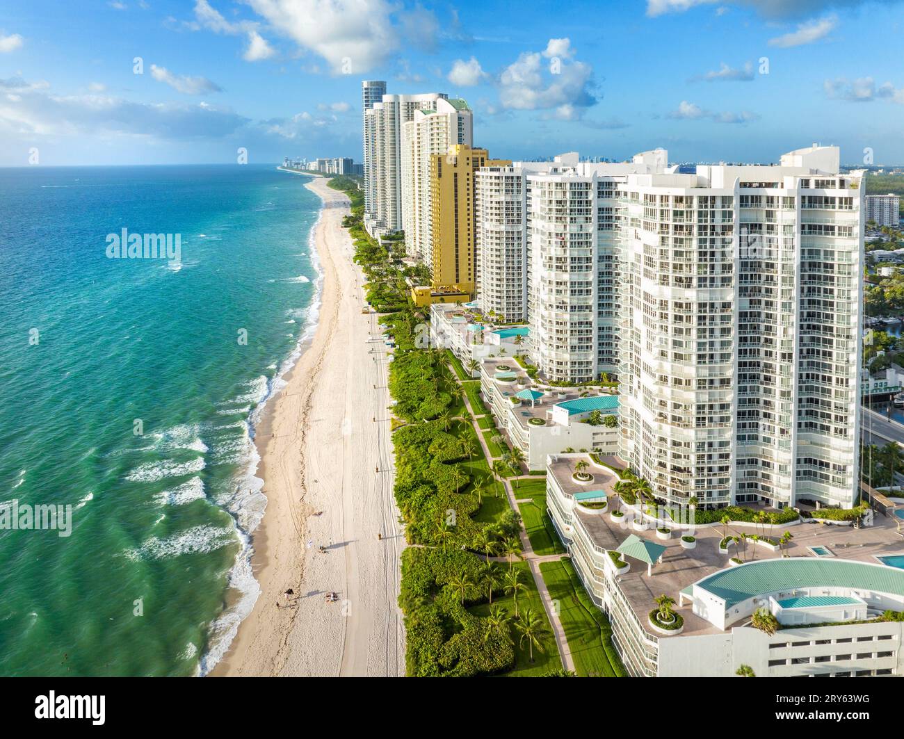 Vista aerea, Sunny Isles Beach North Miami Miami, Florida, USA Foto Stock