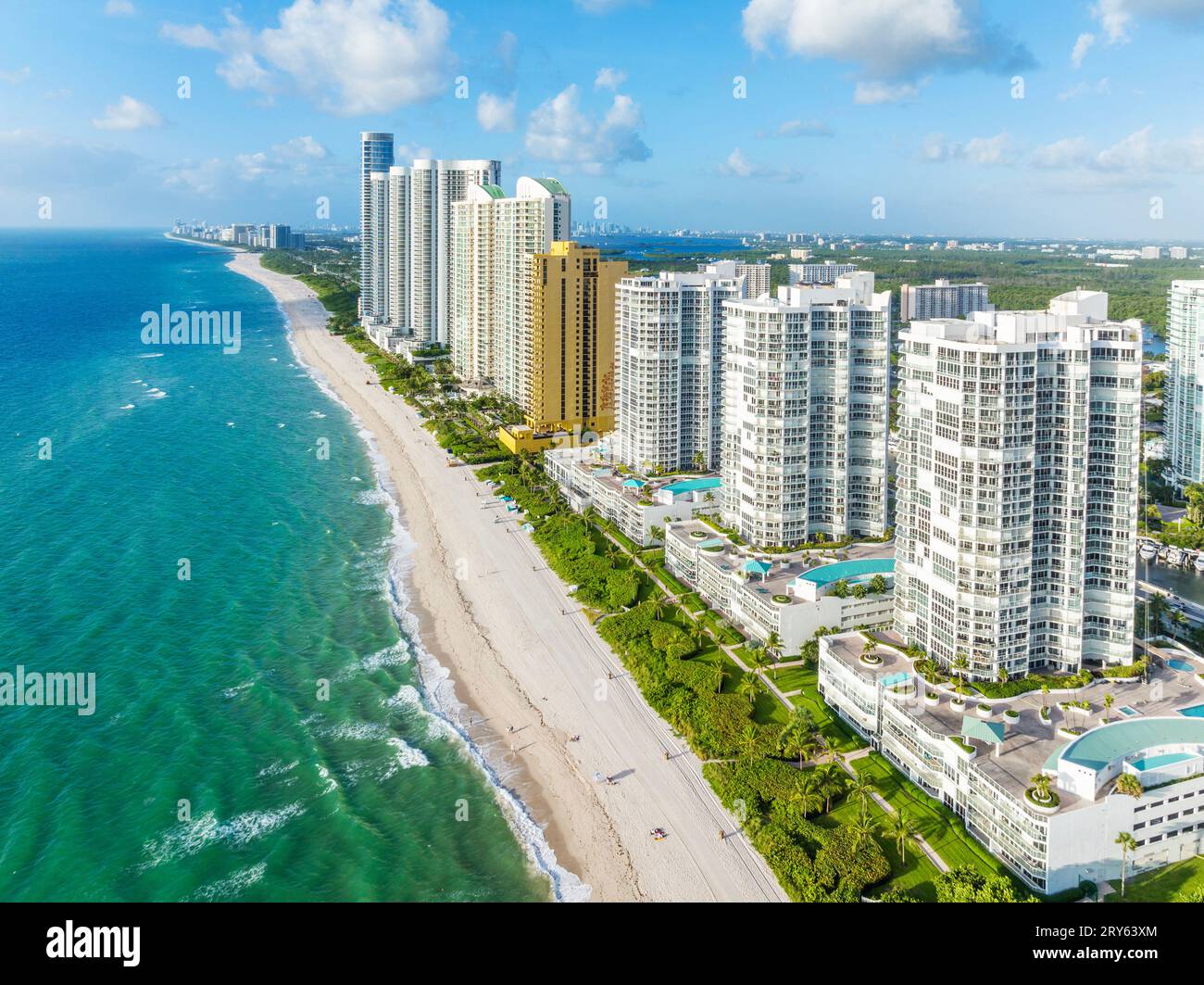 Vista aerea, Sunny Isles Beach North Miami Miami, Florida, USA Foto Stock
