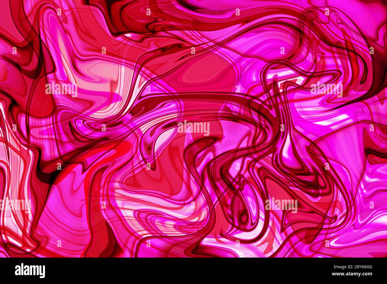 cattura l'essenza dell'arte e della tecnologia attraverso motivi astratti liquidi, grafica in plastica rosa e nero, forme d'arte a colori e sfondo digitale Foto Stock