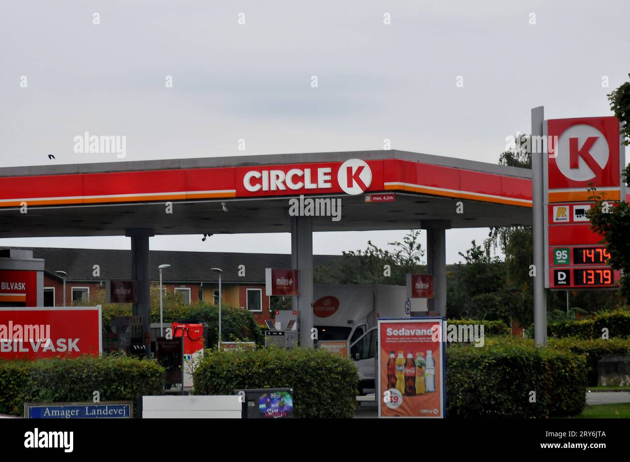 29 settembre 2023/stazione di servizio K-Circle nella zona di Herlve capitale danese Copenaghen Danimarca. (Foto: Francis Joseph Dean/Dean Pictures) Foto Stock