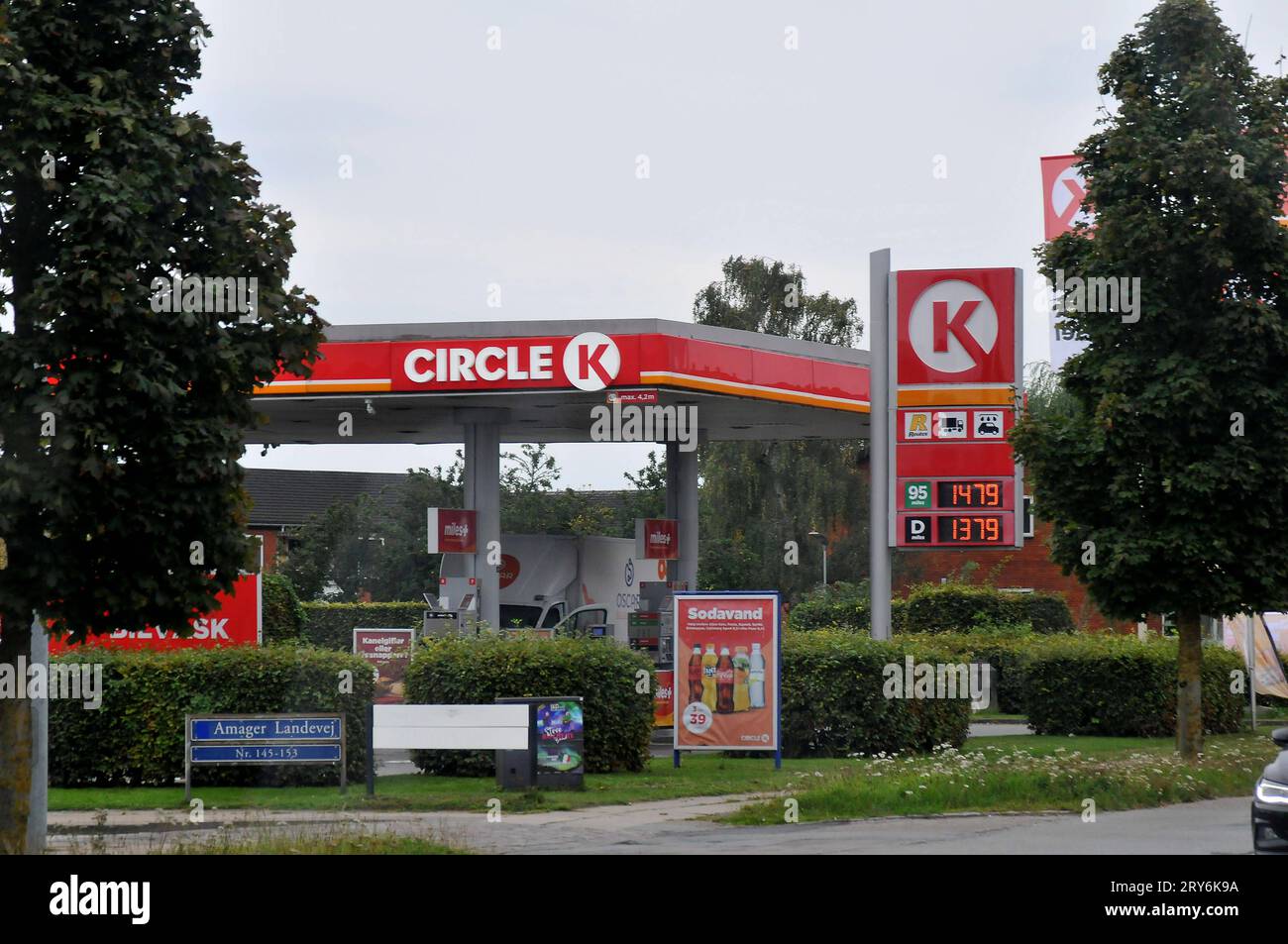 29 settembre 2023/stazione di servizio K-Circle nella zona di Herlve capitale danese Copenaghen Danimarca. Foto.Francis Joseph Dean/Dean Pictures credito: Imago/Alamy Live News Foto Stock