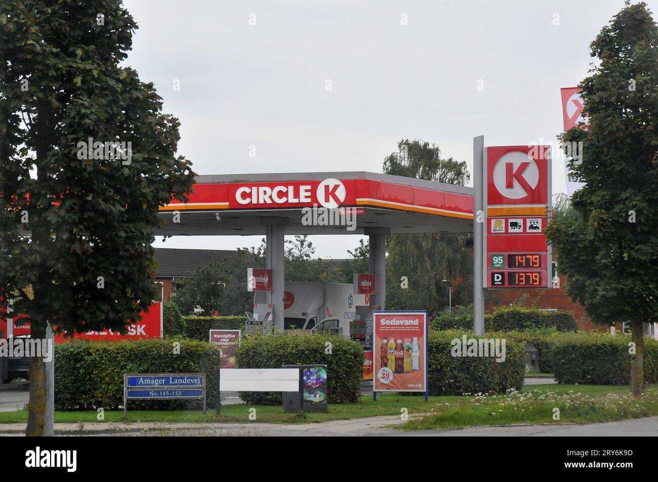 29 settembre 2023/stazione di servizio K-Circle nella zona di Herlve capitale danese Copenaghen Danimarca. Foto.Francis Joseph Dean/Dean Pictures credito: Imago/Alamy Live News Foto Stock