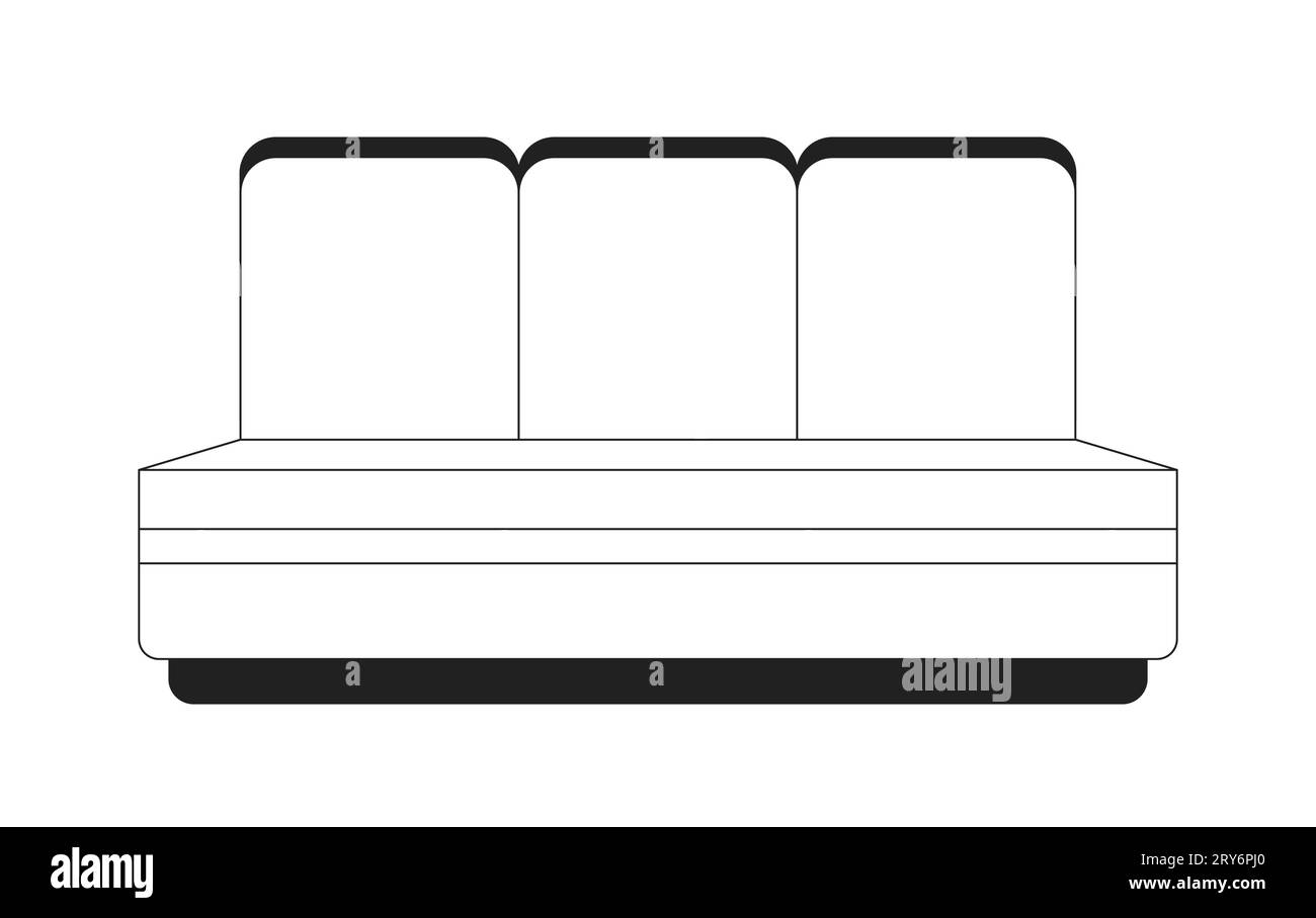 Il trasporto pubblico ospita oggetti cartoon 2D in bianco e nero Illustrazione Vettoriale