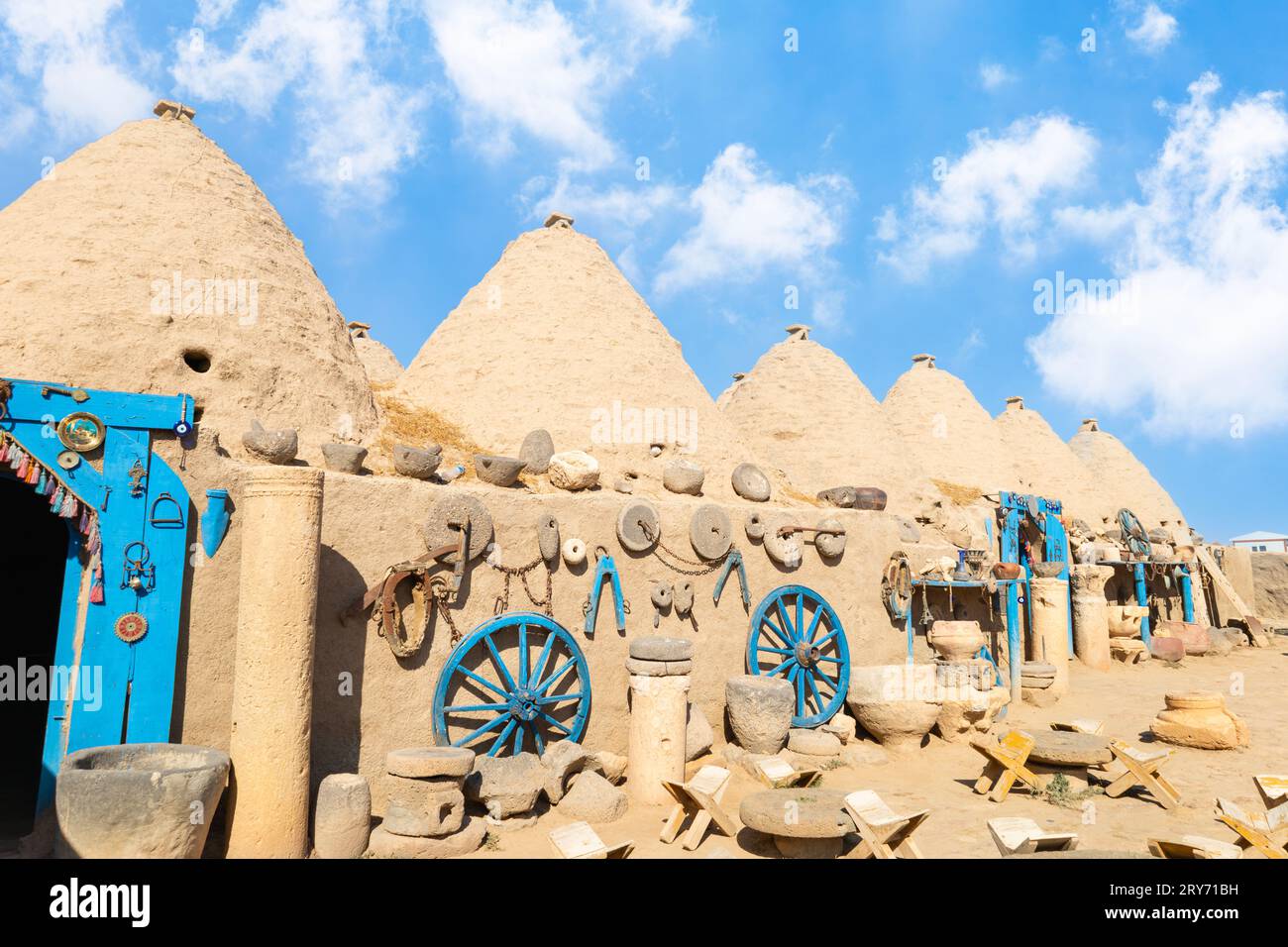 Case rupestri storiche a Urfa, Turchia, case a cupola, case di Harran Foto Stock