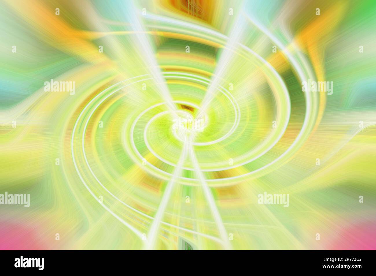 colori avvolgenti con uno sfondo astratto rosa e giallo a spirale Foto Stock