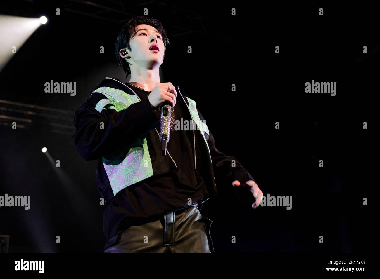 Italia 28 settembre 2023 B.I - Tour del rapper k-pop Kim Han-bin Love or Die Europe - Live al club Alcatraz di Milano © Andrea Ripamonti / Alamy Foto Stock