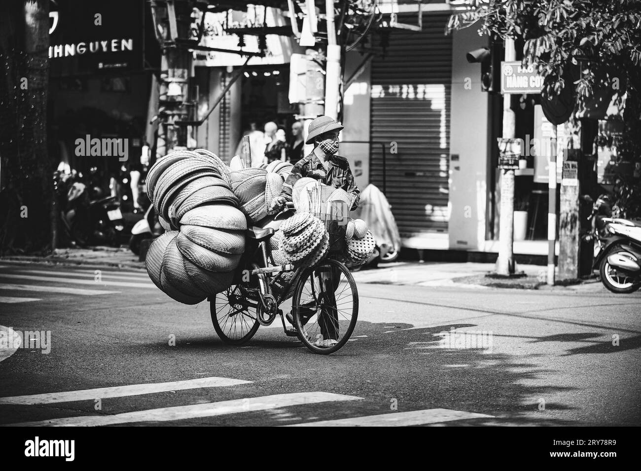 I venditori ambulanti di Hanoi Foto Stock