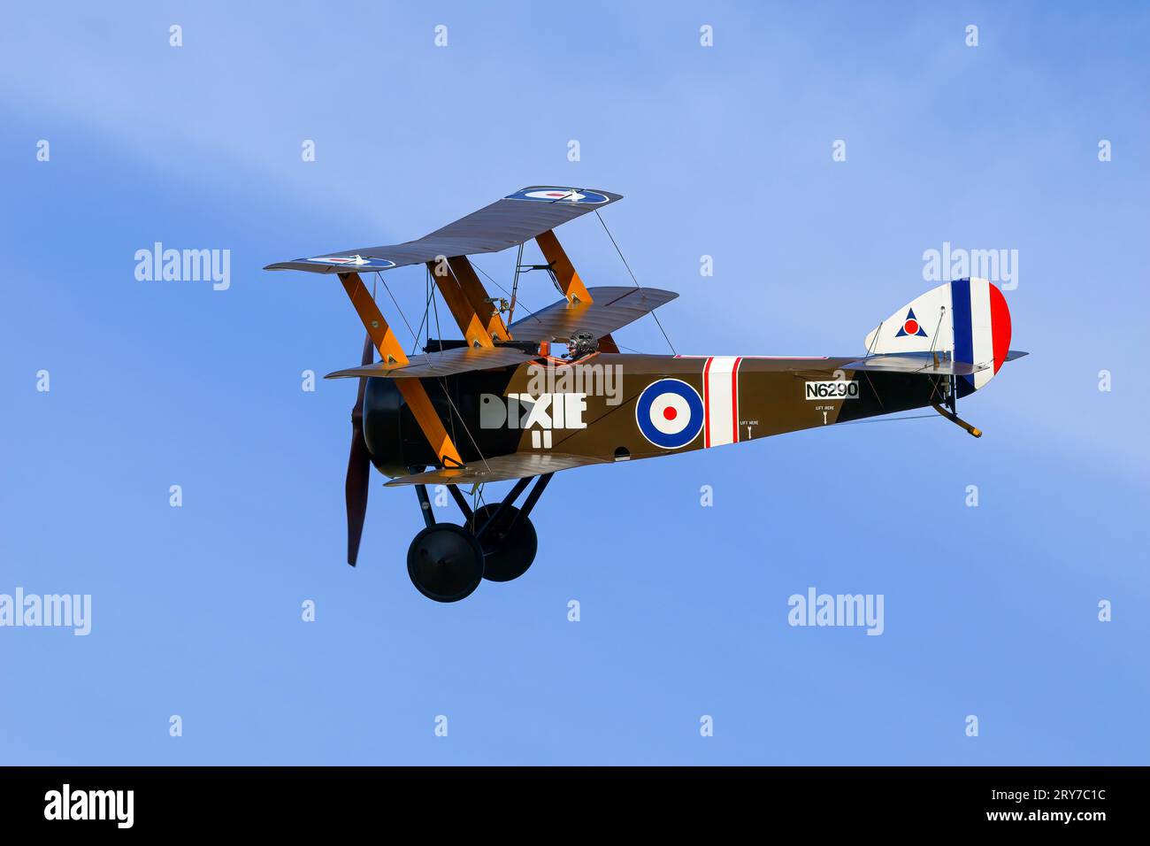 Il classico aereo da caccia Sopwith Triland della prima guerra mondiale Foto Stock