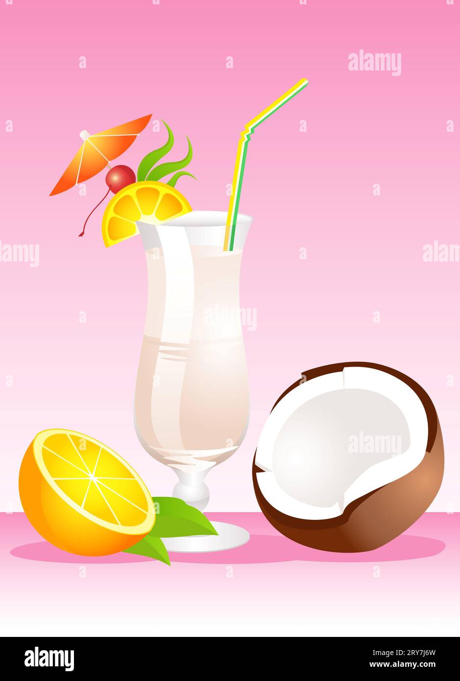 Cocktail con frutta Foto Stock