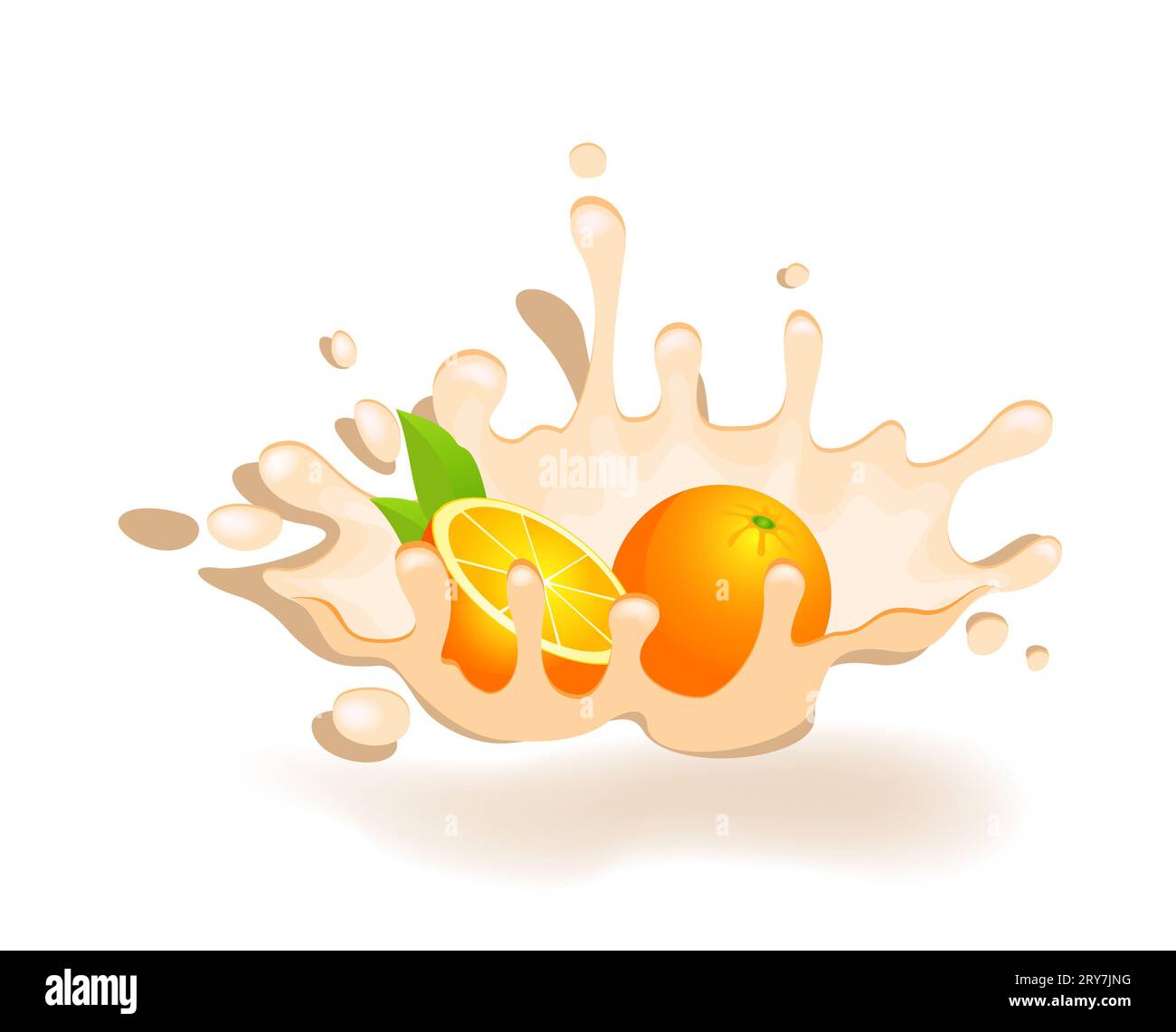 Succo d'arancia fresco Foto Stock