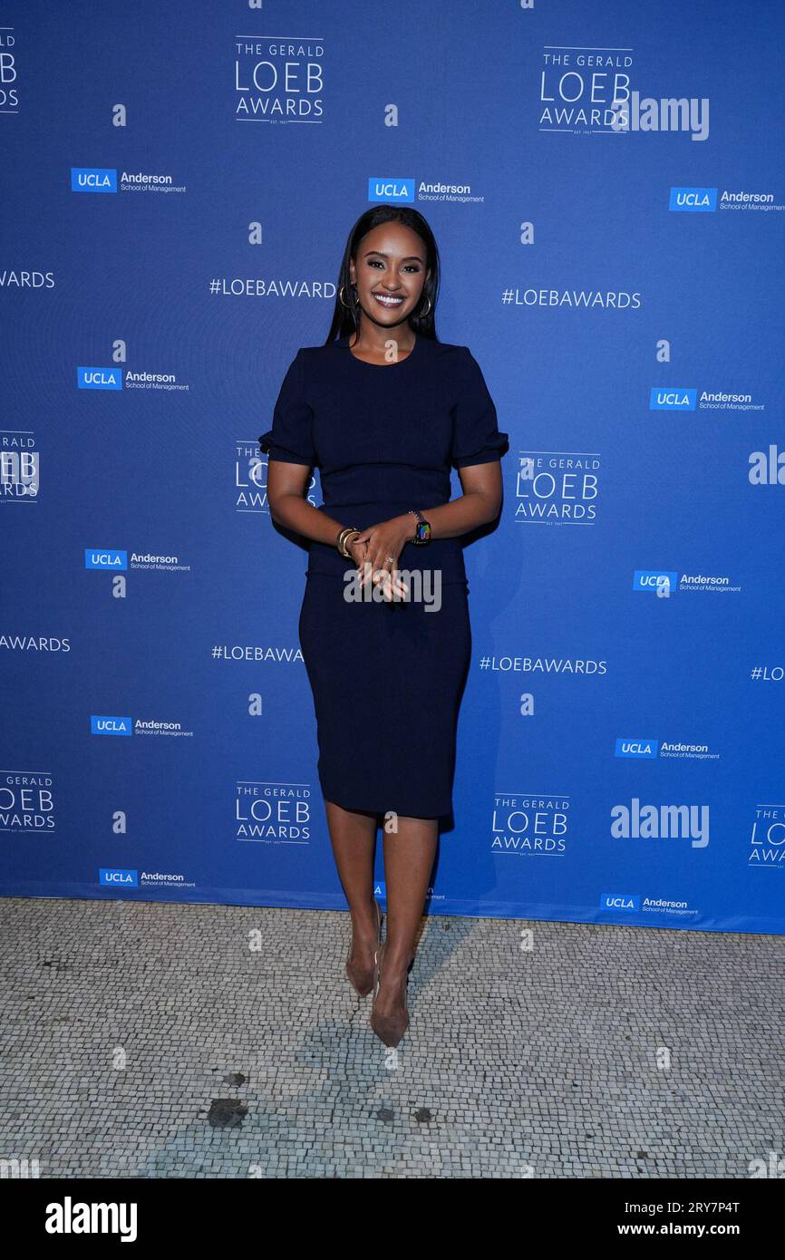 New York, Stati Uniti. 28 settembre 2023. New York, New York. Giovedì 28 settembre 2023. Rahel Solomon durante il 2023 Gerald Loeb Awards ospitati dalla UCLA Anderson School of Business, tenutosi a capitale a New York, giovedì 28 settembre 2023. Credito fotografico: Jennifer Graylock/Alamy Live News Foto Stock