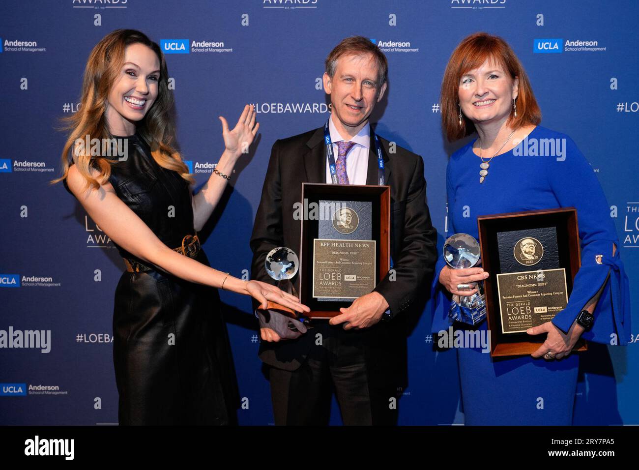 New York, Stati Uniti. 28 settembre 2023. New York, New York. Giovedì 28 settembre 2023. Kristen Scholer, Winner, CBS News, Anna Werner durante il 2023 Gerald Loeb Awards ospitati dalla UCLA Anderson School of Business, tenutosi a capitale a New York City, giovedì 28 settembre 2023. Credito fotografico: Jennifer Graylock/Alamy Live News Foto Stock