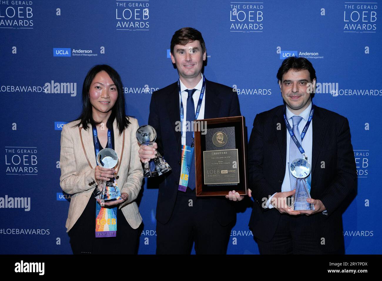 New York, Stati Uniti. 28 settembre 2023. New York, New York. Giovedì 28 settembre 2023. Vincitore, FTX. Reuters durante il 2023 Gerald Loeb Awards ospitati dalla UCLA Anderson School of Business, tenutosi a capitale a New York City, giovedì 28 settembre 2023. Credito fotografico: Jennifer Graylock/Alamy Live News Foto Stock