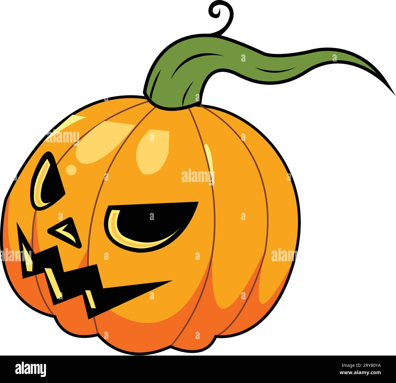 Halloween Pumpkin Burning Vector Illustrazione Vettoriale