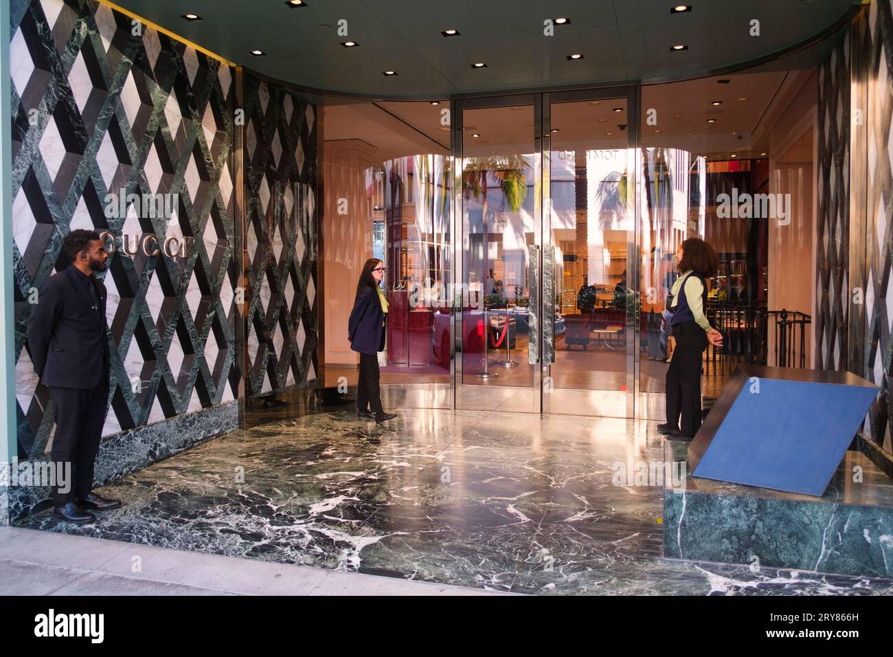 Gucci, Rodeo Drive, Beverly Hills, Los Angeles California, Stati Uniti d'America Foto Stock