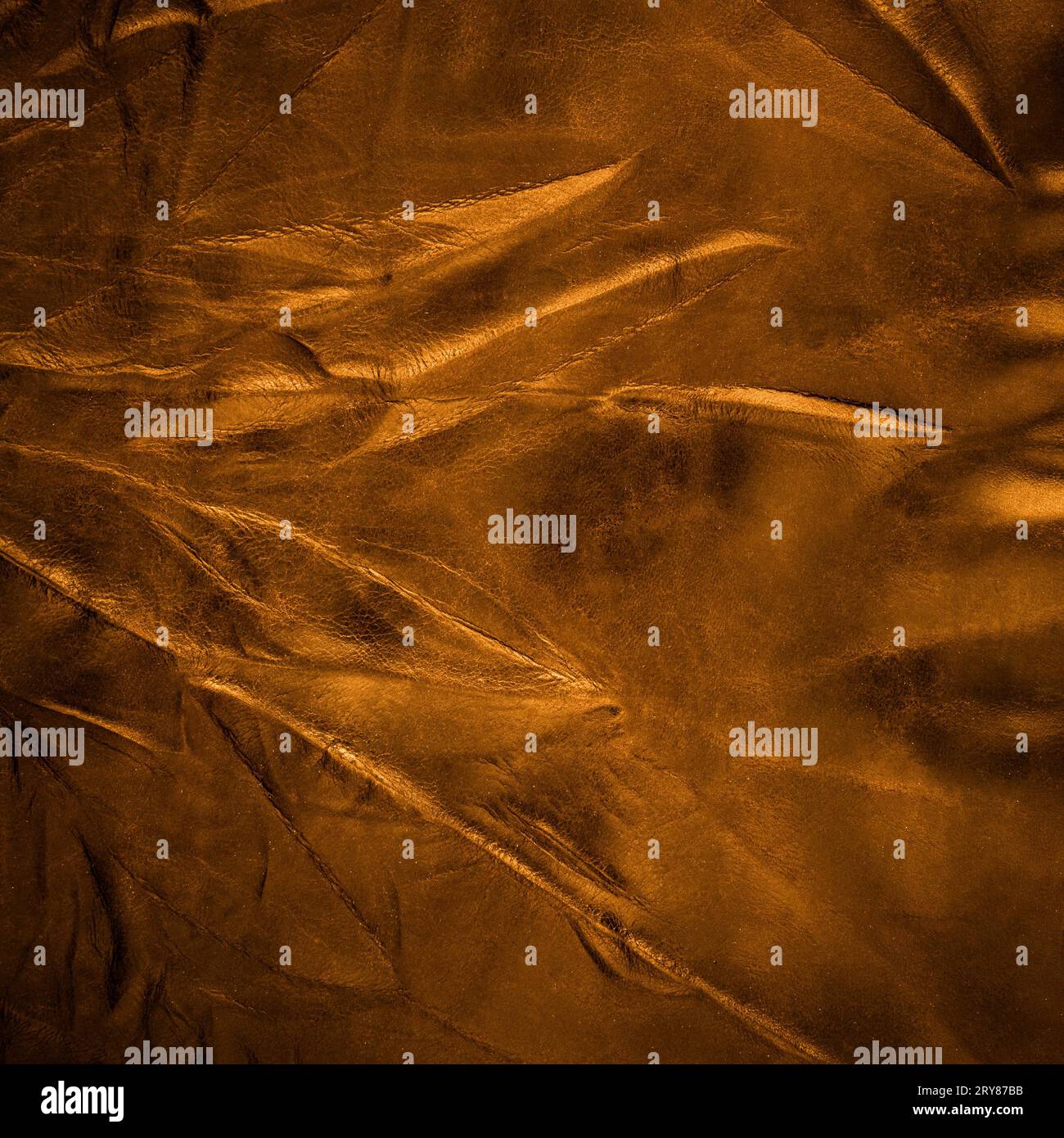 In pelle marrone Foto Stock