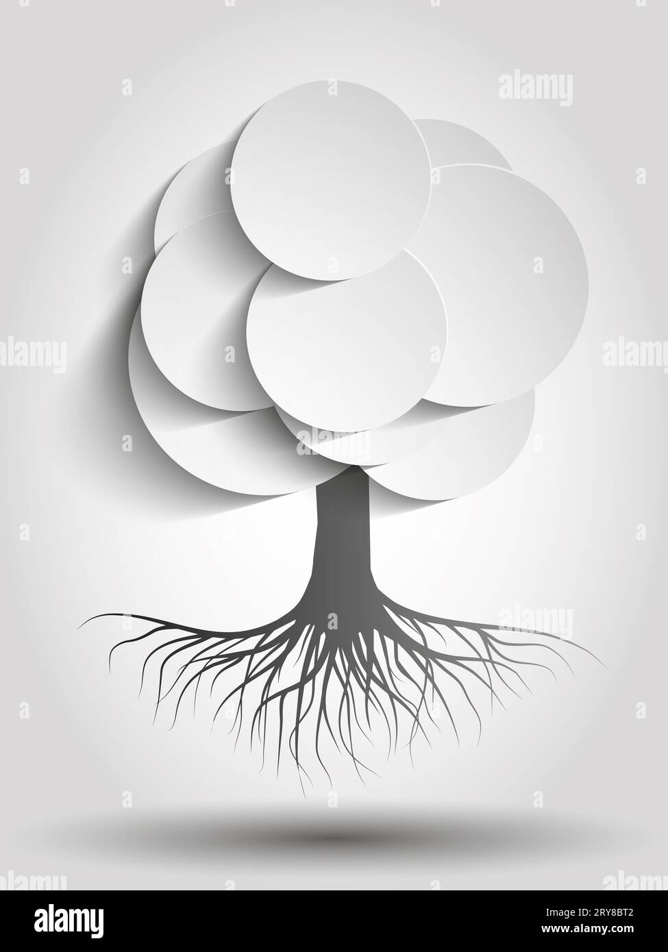Illustrazione dell'albero della carta Foto Stock