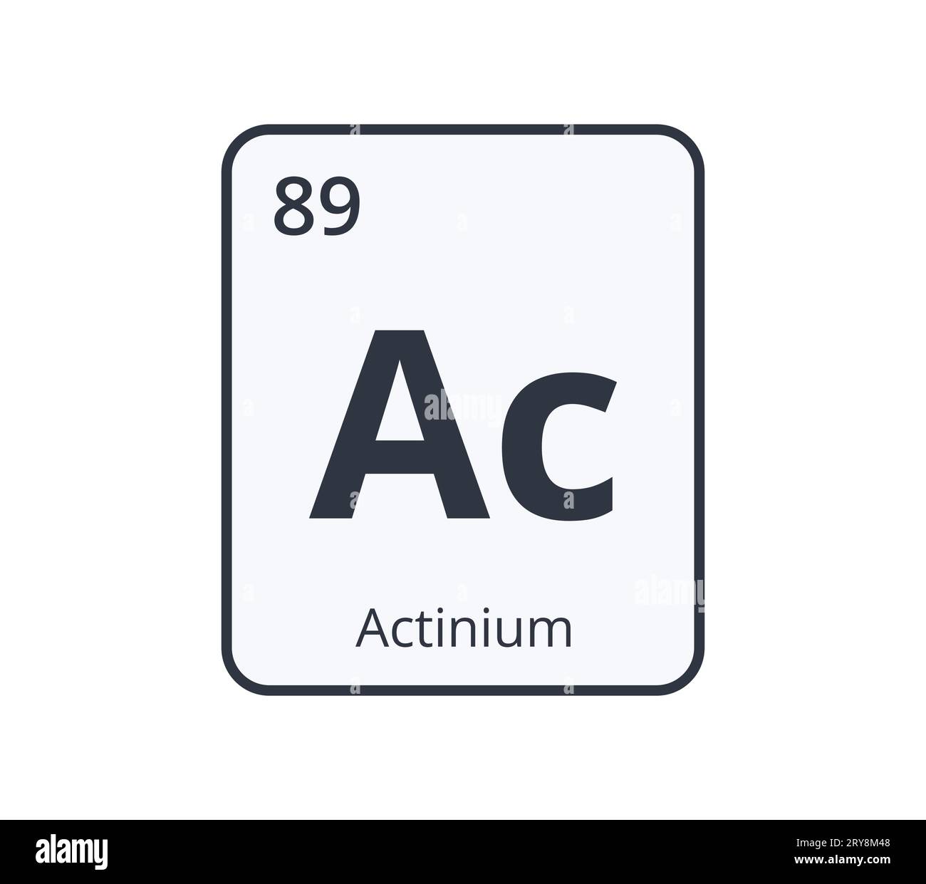 Simbolo chimico attinio. Illustrazione Vettoriale