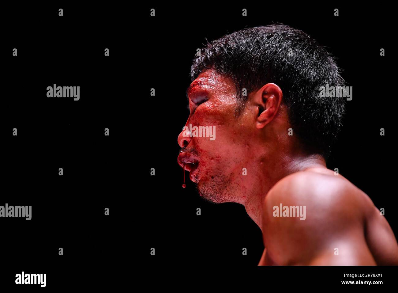 Petchartchai della Thailandia visto durante il ONE Friday Fights 34 al Lumpinee Boxing Stadium. Foto Stock