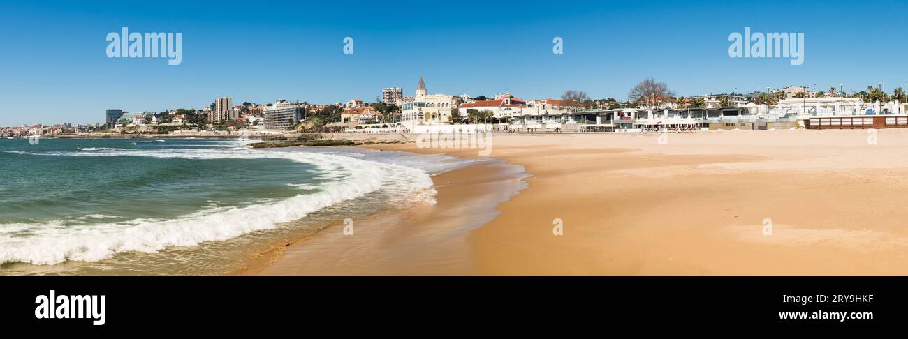 Spiaggia di Tamariz a Cascais Foto Stock
